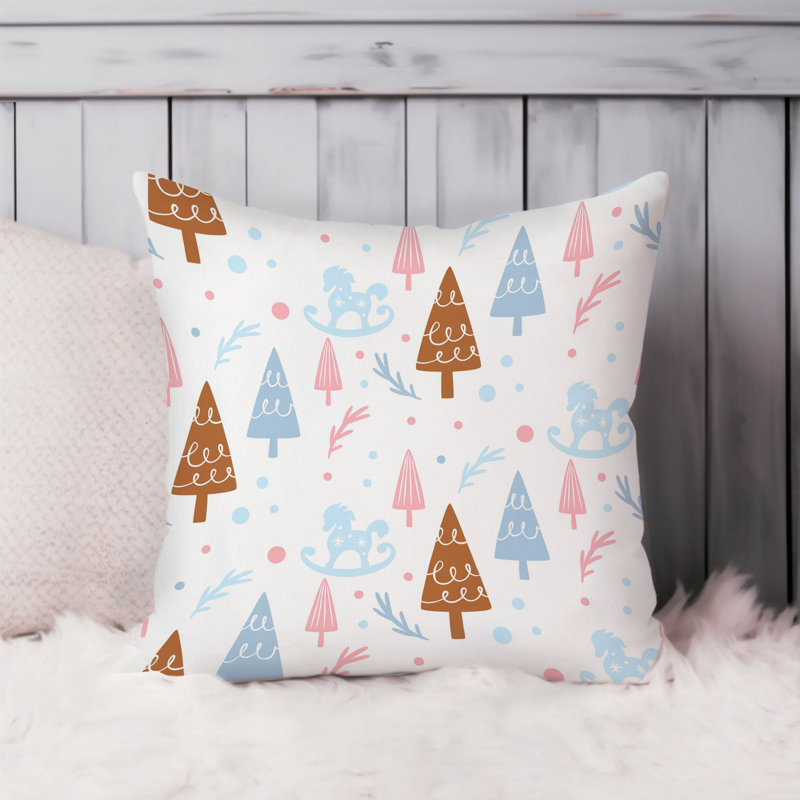 Holiday Christmas Tree Pattern II Modern, 18"H x 18"W