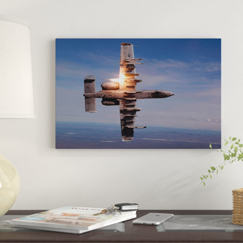 « a pilote a déclenché un missile dans un a-10 thunderbolt ii », reproduction de photo sur toile, Toile tendue, Pas de tapis