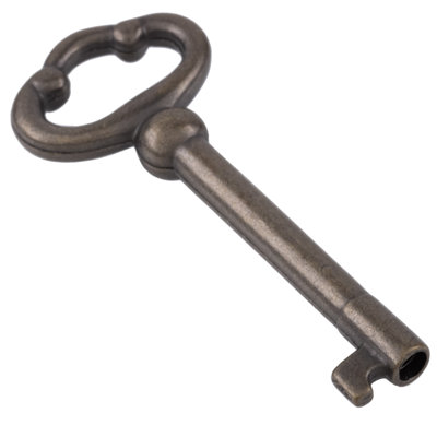 Plated Hollow Barrel Skeleton Key