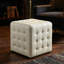 Repose-pieds cubique capitonné 100% cuir véritable Phabian-87785150