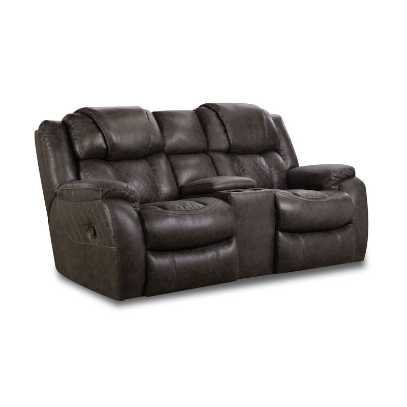 Raeef Upholstered 78'' Reclining Loveseat, Gray Polyester