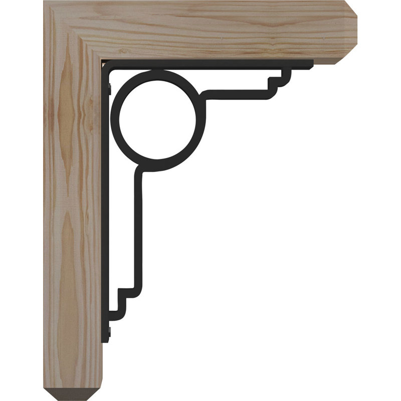 Support triple Ironcrest Maria 4 po Maria, H 16 po x P 13 1/2 po, Sapin de Douglas l 3 1/2 po x T 4 po (lisse)