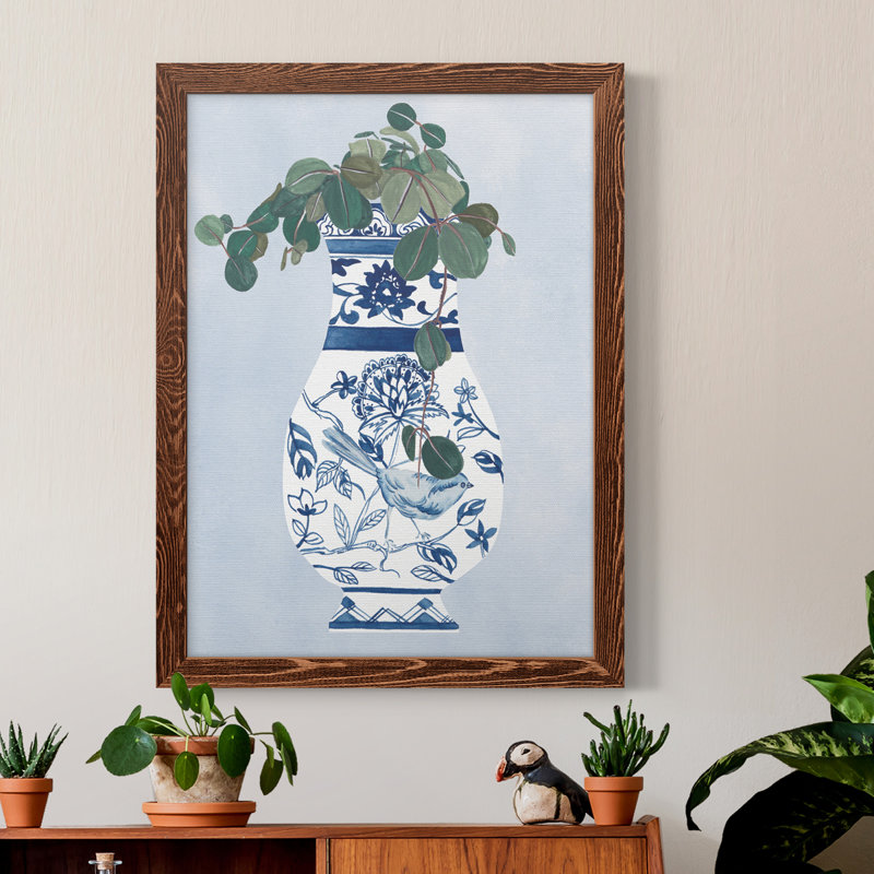 Moonlight Vase IV - Peinture sur toile encadrée, Érable, H 32 po x l 23 po x P 1 po