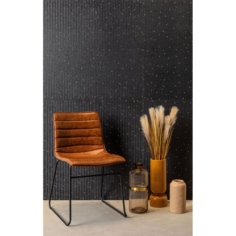 Ziba 12" X 36" Ceramic Wall Tile, Black