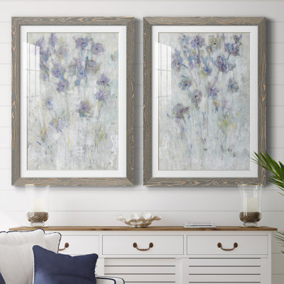 " Lavender Floral Fresco I " 2 - Pieces Painting Print