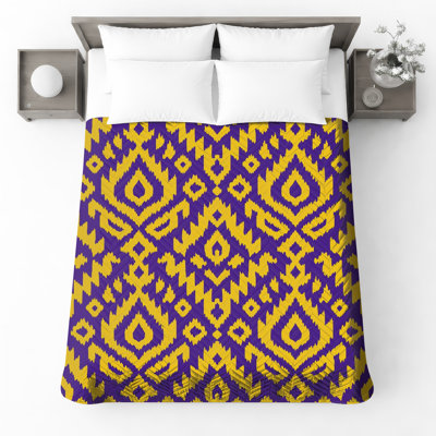 Couvre-lit matelassé jaune