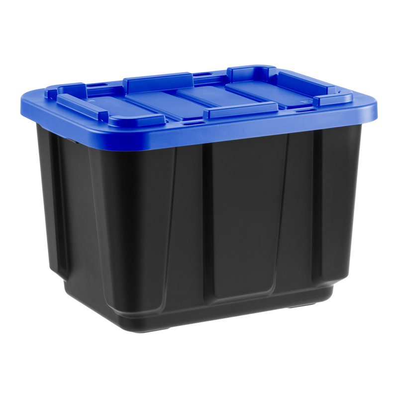 IRIS 12 Gal. Bacs de rangement empilables avec couvercles, H 14,13 po x l 15,81 po x P 21 po