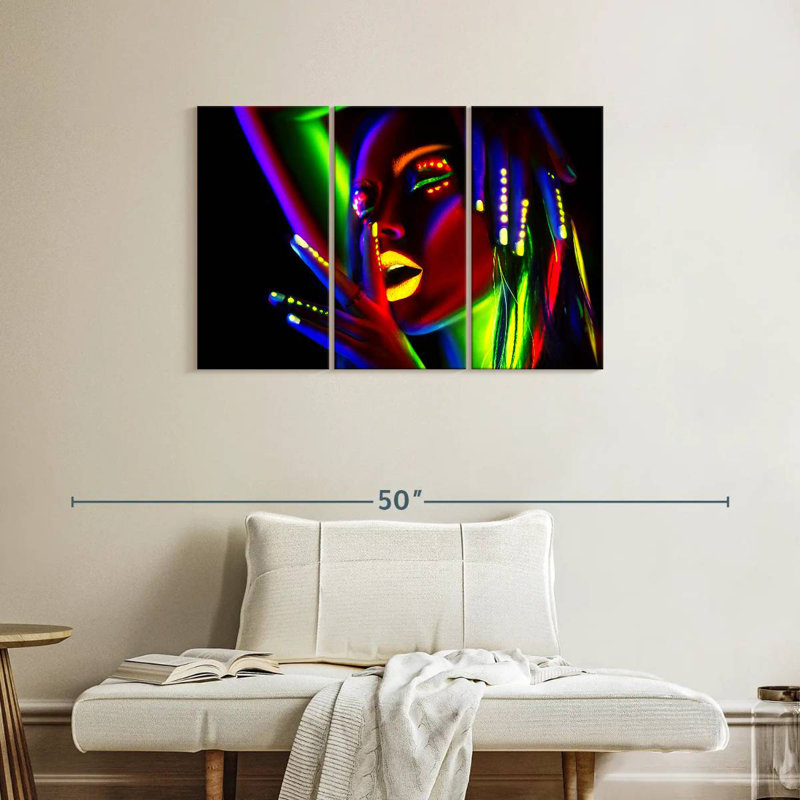 Shuttleworth Neon Makeup, 24" H x 38" W