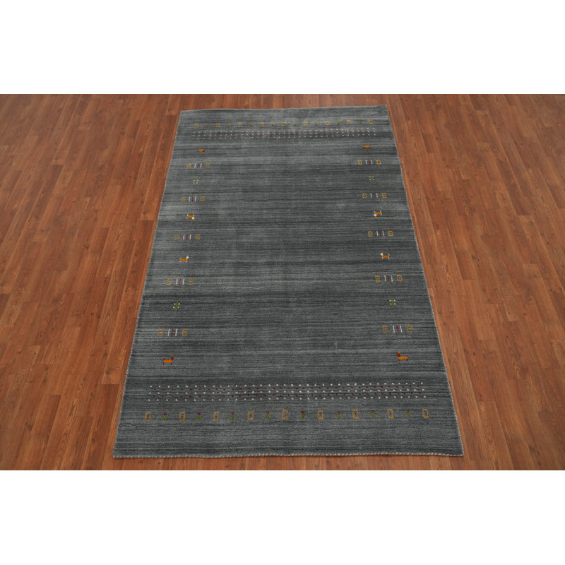 Gray Tribal  Area Oriental Rug 5x8