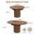 Extendable Round Dinning Table For 4-6-8, Dinning Room Kitchen Table With Storage, 43''-59'' Oval Circle Dinner Table With Wood Silde Door For Kitchen, Dining Room, Apartment