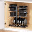 Organisateur de casseroles et poêles à placer sous un meuble, hauteur réglable, étagère à 6 niveaux avec 6 séparateurs horizontaux, organisateur de casseroles et poêles réglables pour le rangement de la cuisine, (blanc)-1192427948