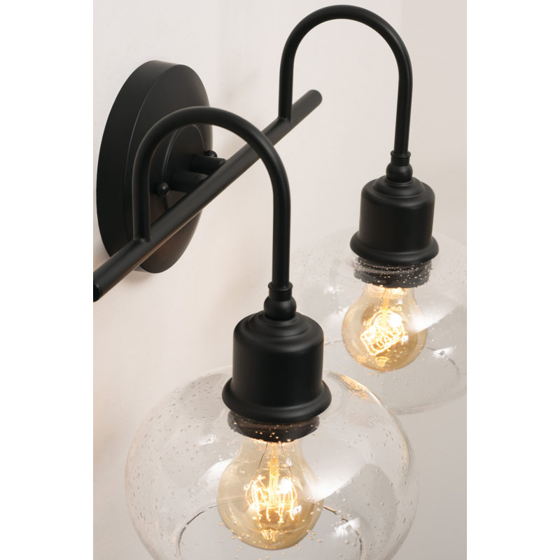 2 - Light Dimmable Vanity Light, Black