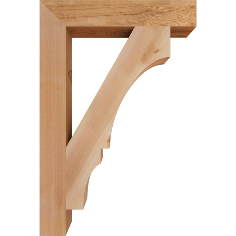 Support de bloc Balboa, L 3 1/2 po x P 24 po x H 36 po, Cèdre rouge de l'Ouest lisse