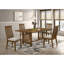 Table de salle à manger rectangulaire 1 pièce, style traditionnel contemporain, motif grain de bois, mobilier de salle à manger en bois
