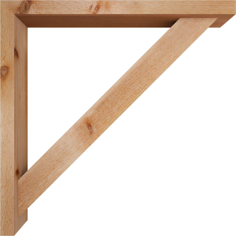 Support de bloc traditionnel avec entretoise décalée, 34 x 34, Cèdre rouge occidental de l 4 po (scié brut)