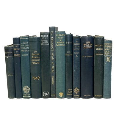 Livres décoratifs - Ensemble de livres Vintage Hunter - 1 pied de livres verts