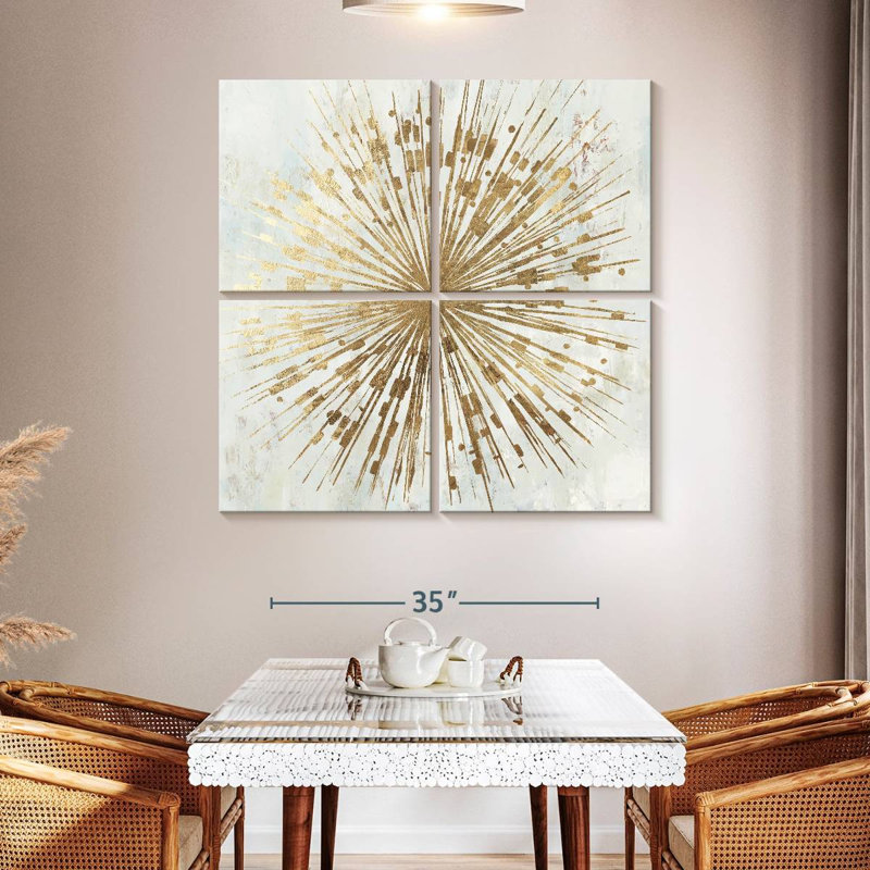 «Golden Star», reproduction d'art sur toile, H 45 po x l 45 po x P 1,25 po