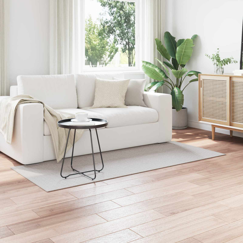 Modern Indoor Rug, Cream/Grey, Rectangle 80 x 150 cm