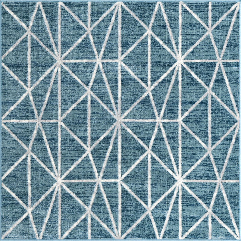Eshin Geometric Indoor Rug, Square 5'3"