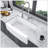 White Farmhouse Sink - 33 Inch White Kitchen Sink Ceramic Arch Edge Apron Front Single Bowl Farm Kitchen Sinks