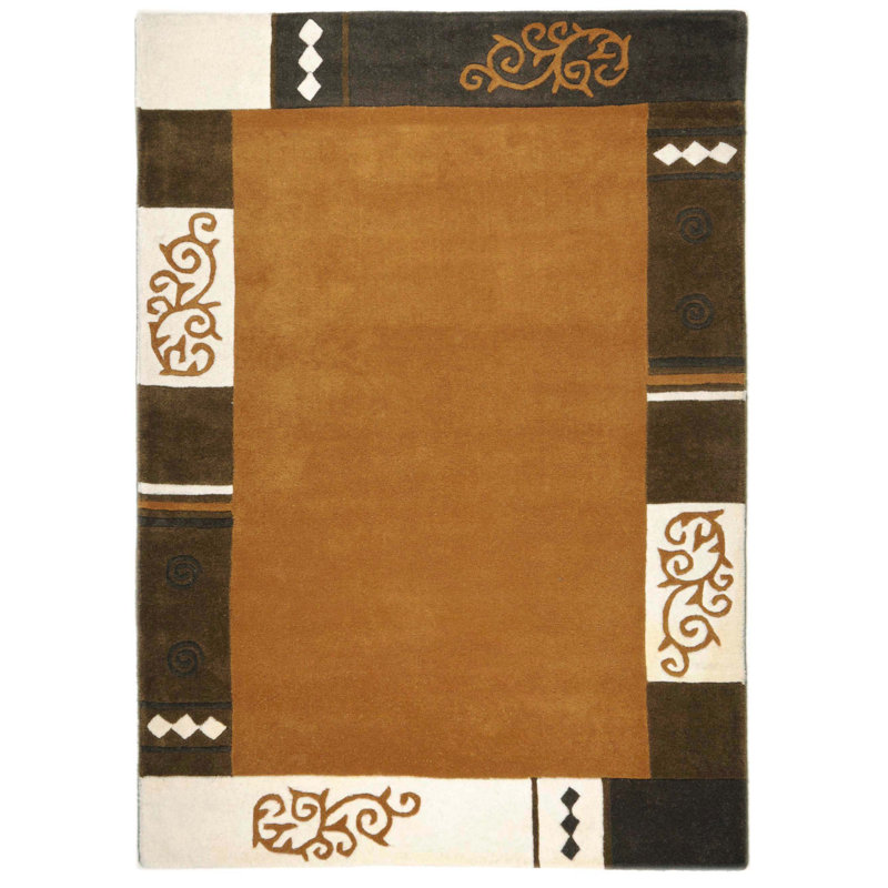 Ambadi Solid Colour Wool Hand Tufted Area Rug, Rectangular 120 x 180 cm