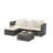 Outdoor Woven Sectional L- Shaped Patio Furniture Set-1996660357