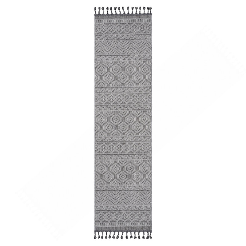 Tapis de couloir intérieur / extérieur gris 2X8, Tapis de couloir 2 pi 2 po x 8 pi