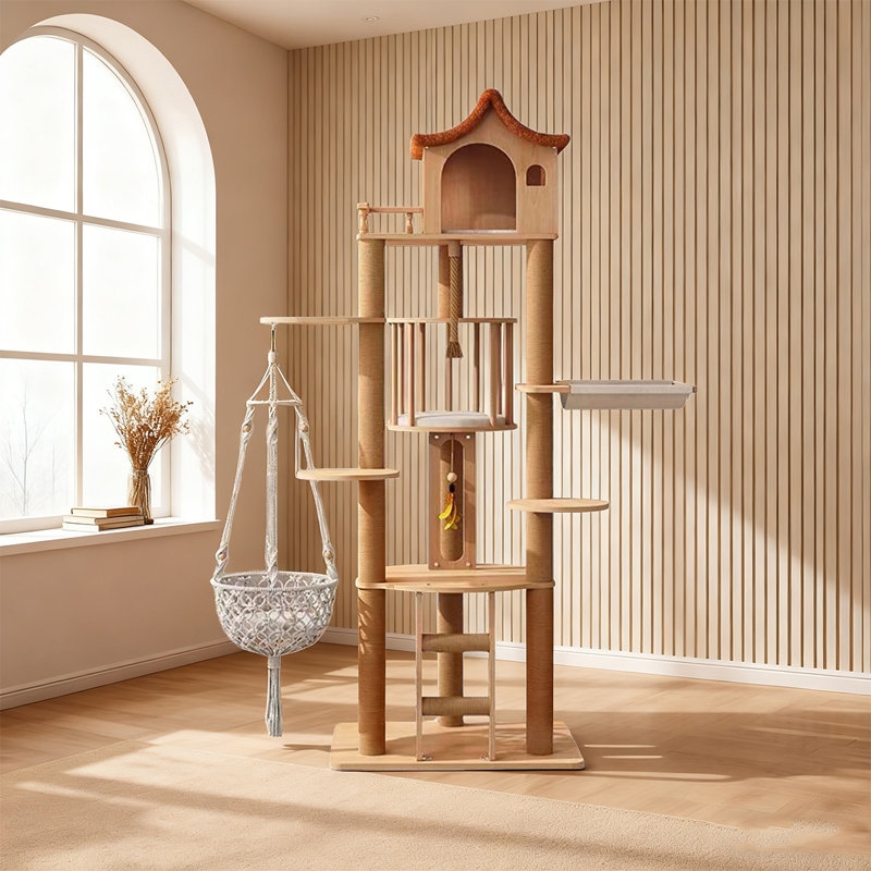 Grand arbre à chat multifonctionnel