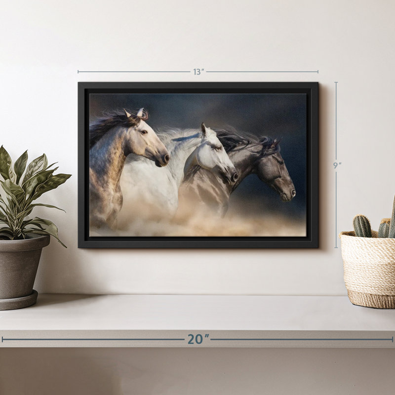 Magnifique chevaux, reproduction sur toile, H 9 po x l 13 po