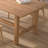 Solid wood table with simple rounded corners-106483530