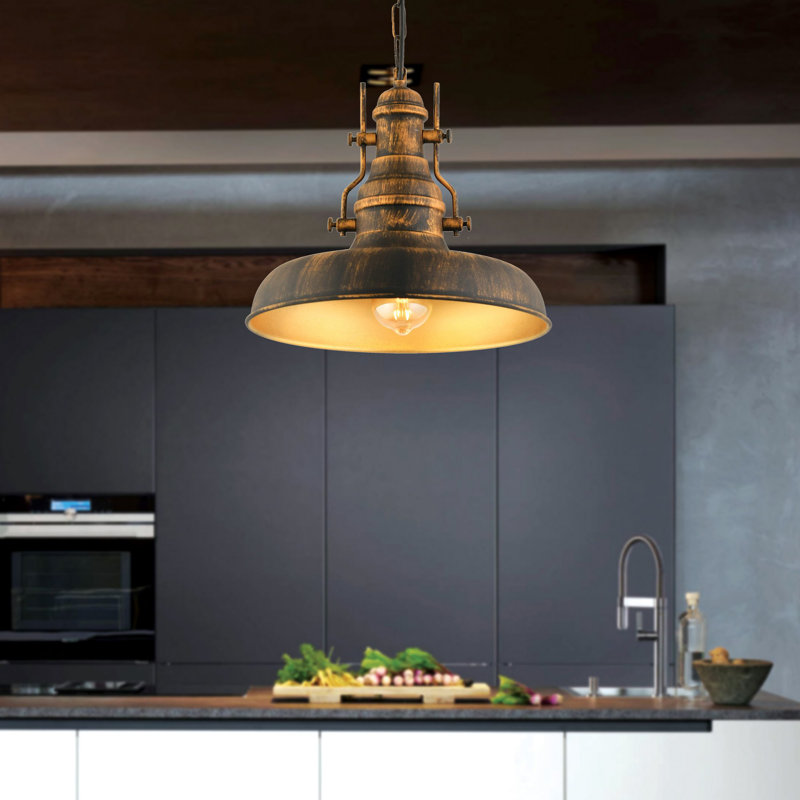 Elegant Vintage Chandelier, Adjustable Height 15.0 - 54.3 Inches | Metal Body with Ø13.0 x 2.0 Inches Base Plate | 1 x E27 Socket (Max 40W, Bulb Not Included) | Perfect for Dining Room & Living Spaces, Stylish Lighting Solution