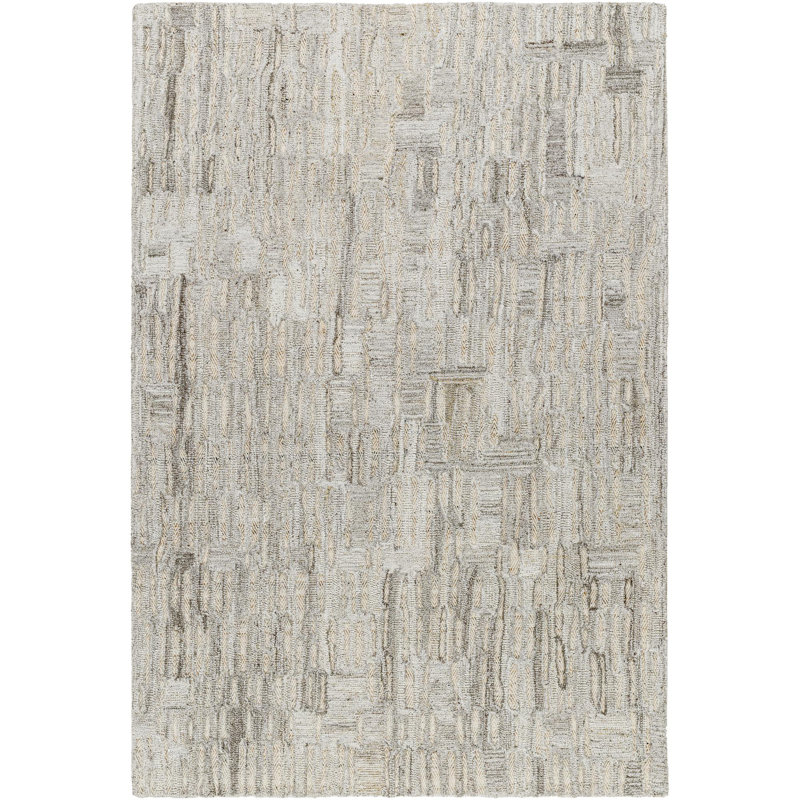 Hand Tufted Abstract Area Rug, Rectangle 2' x 3'