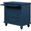 3 tables de bout en bois bleues et pratiques avec plateau bleu, option polyvalente pour différents espaces-2137760543