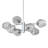Nateria Dimmable Sputnik Linear Chandelier