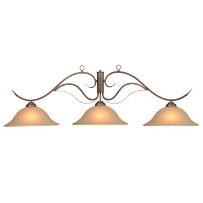 Cartersville 3 - Light Kitchen Island Dome Pendant