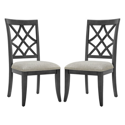 Ensemble de 2 chaises de salle à manger rembourrées à cadre en bois avec chaises rétro de style Mid-Century pour le salon et le restaurant