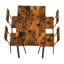 Ensemble 5 pièces de mobilier de salle à manger moderne en métal et bois pour 4 personnes, chaises de table de salle à manger-117546604-117546605