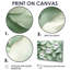 Feuilles de jade monochrome Lush Layers II - feuilles, art mural sur toile - 3 panneaux-2006827292-2006827298-2006827297