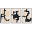 «Elegant Abstract Mixed Shapes & Lines In Neutral Tones», 3 pièces-99077776-99077777