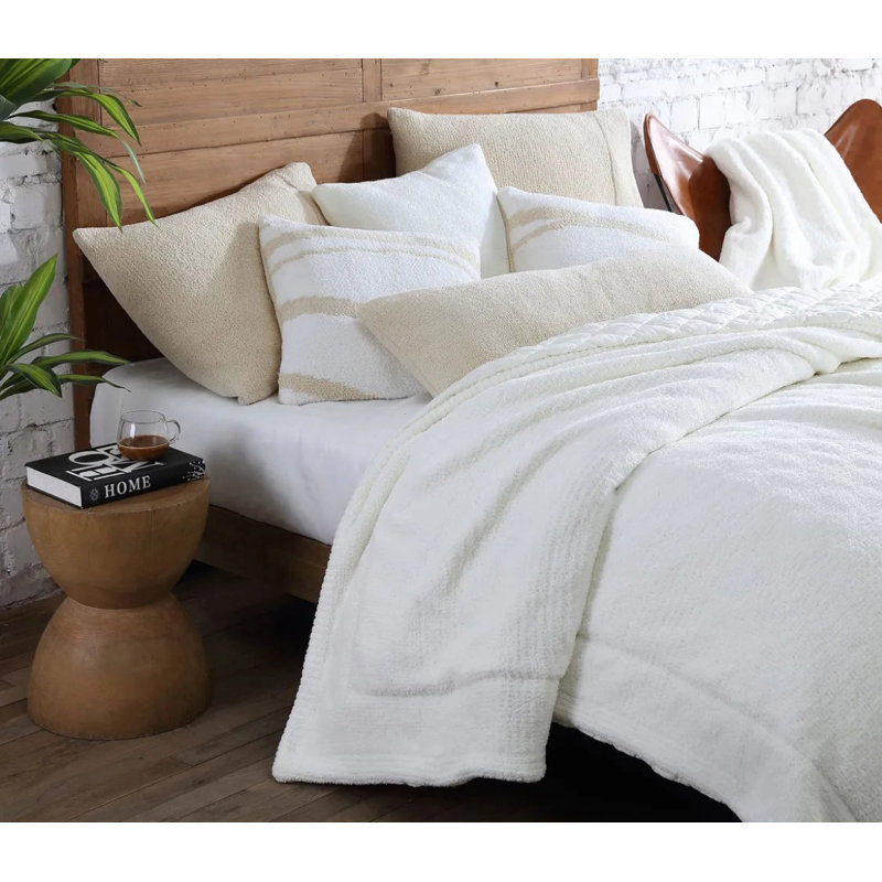 Off White Twin Reversible Microfiber Comforter