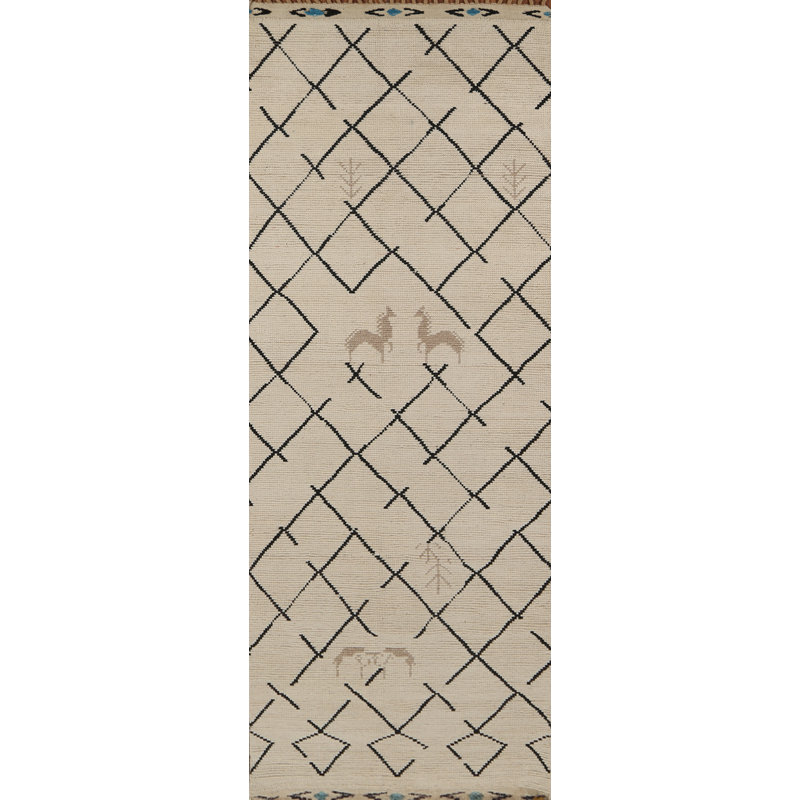 Tapis de couloir oriental marocain Trellis