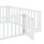 Structure de lit en bois robuste avec clôture et porte-821873346-831701258