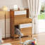 Enceinte moderne 2 en 1 pour litière pour chat, brune, compacte pour un espace limité, de haute qualité, facile à assembler, bien ventilée, mobilier polyvalent, table d'appoint brune, peu encombrante,-129976056