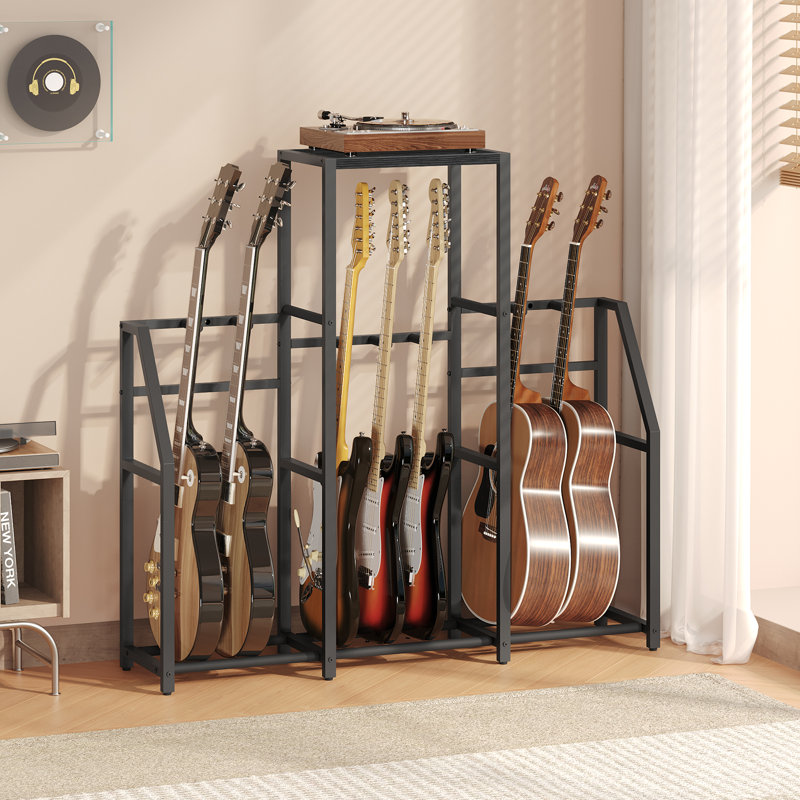 Support multi-guitare pour 7 à 7 instruments à cordes pour guitare acoustique, Noir