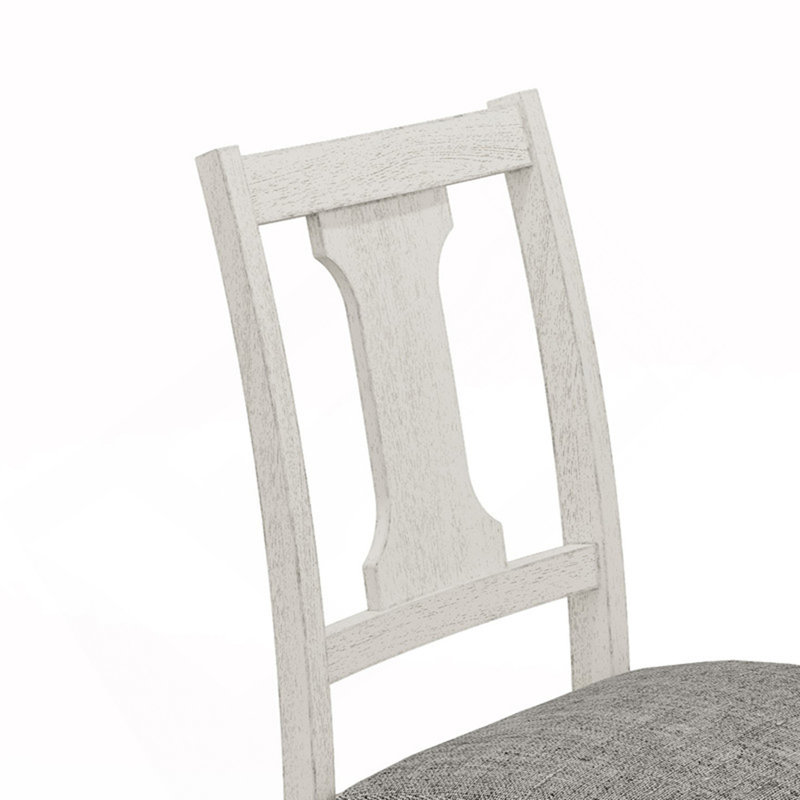 Ensemble de table de salle à manger 59 "ronde blanche et grise 59 pièces