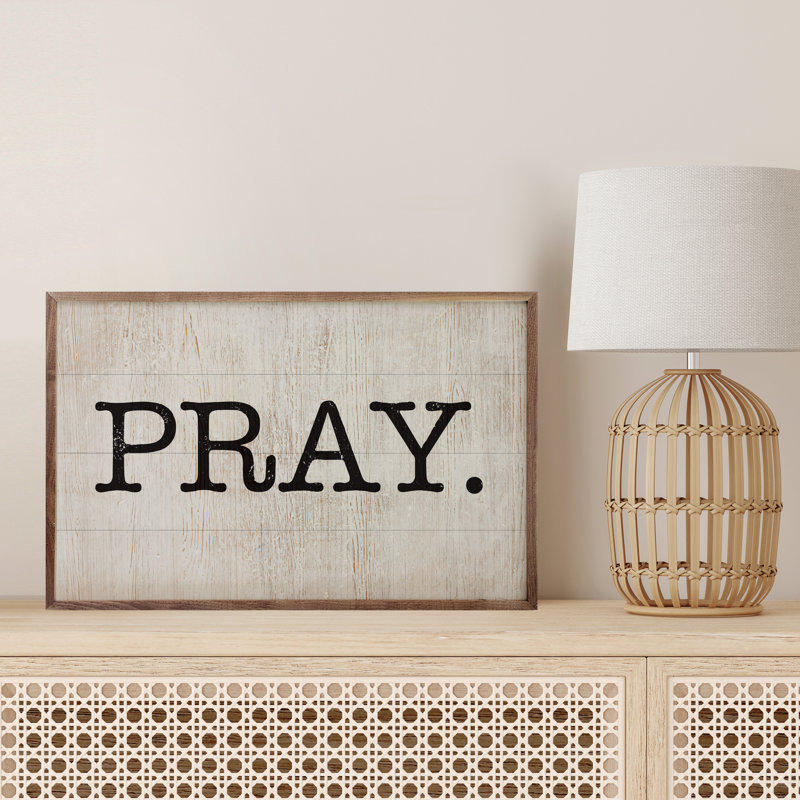 " Pray Whitewash " Textual Art Print, 24" W x 16" H