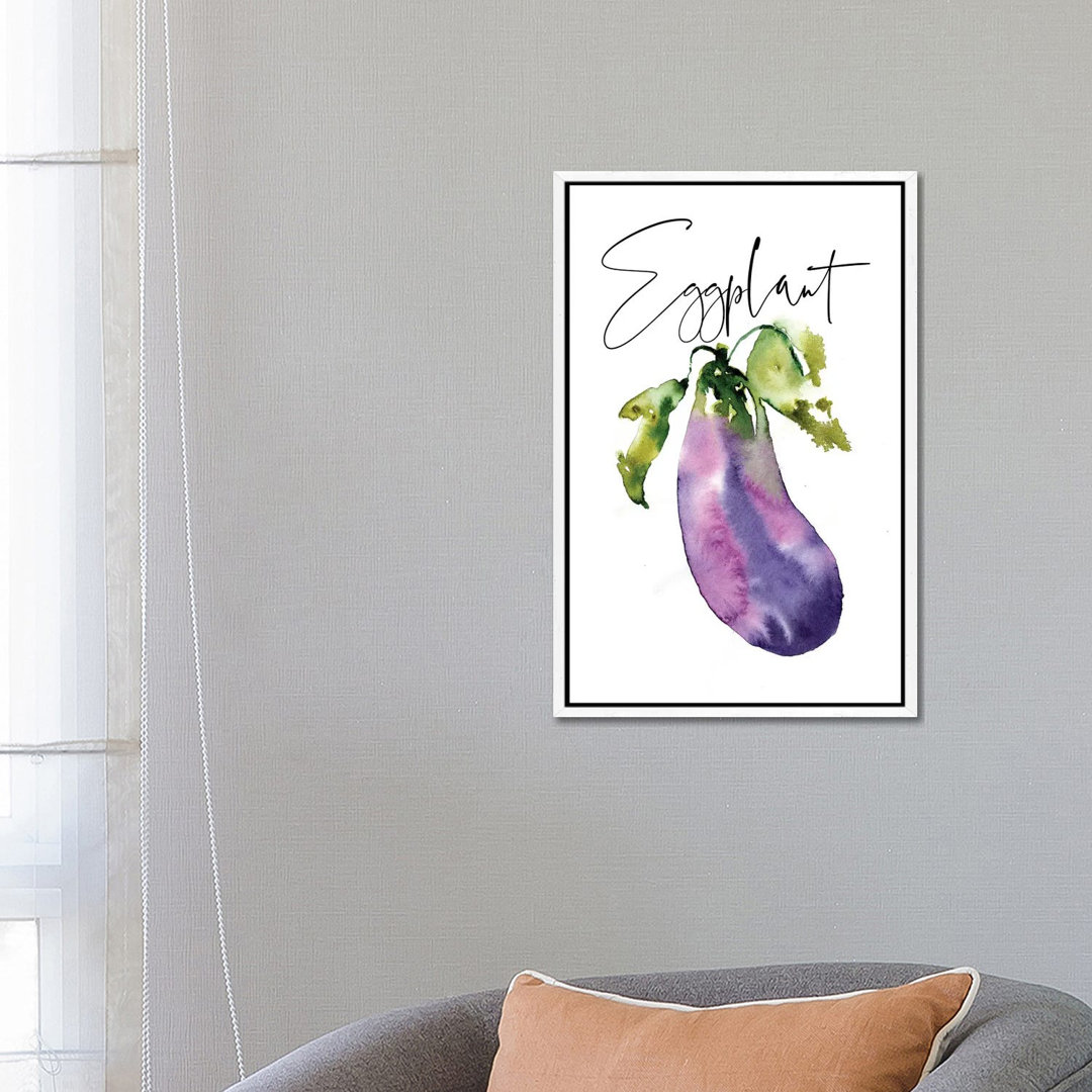 Loose Veggies Eggplant von Sara Berrenson - Galerie-verpackte Leinwand Giclée auf Leinwand