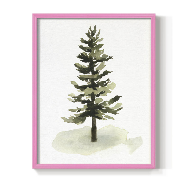 «Watercolor Pine II», H 30 po x l 24 po, Rose