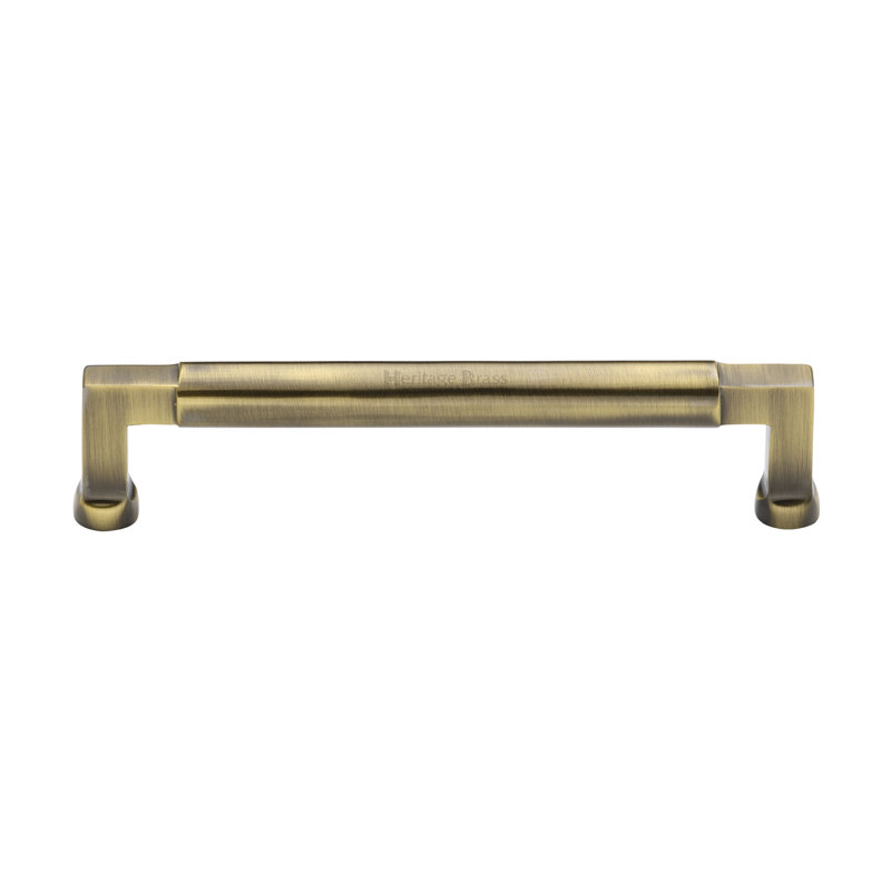 Heritage Brass Heritage Cabinet Pull Bauhaus Design, Antique Brass, 16cm H x 16cm W x 17.6cm D