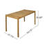 Table de salle à manger d'extérieur - Bois, bois stable pour le patio